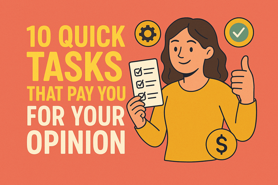 10 Quick Tasks That Pay You for Your Opinion